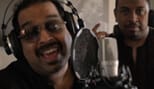 Shyamalangan and Shankar Mahadevan during 'Azhahiya Thendralae' recording.