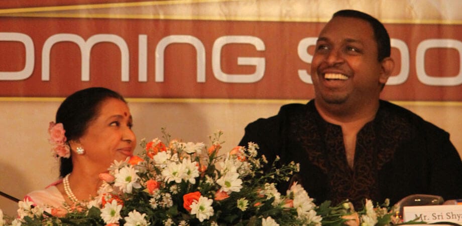 Asha Bhosle and Composer Shyamalangan during press conference