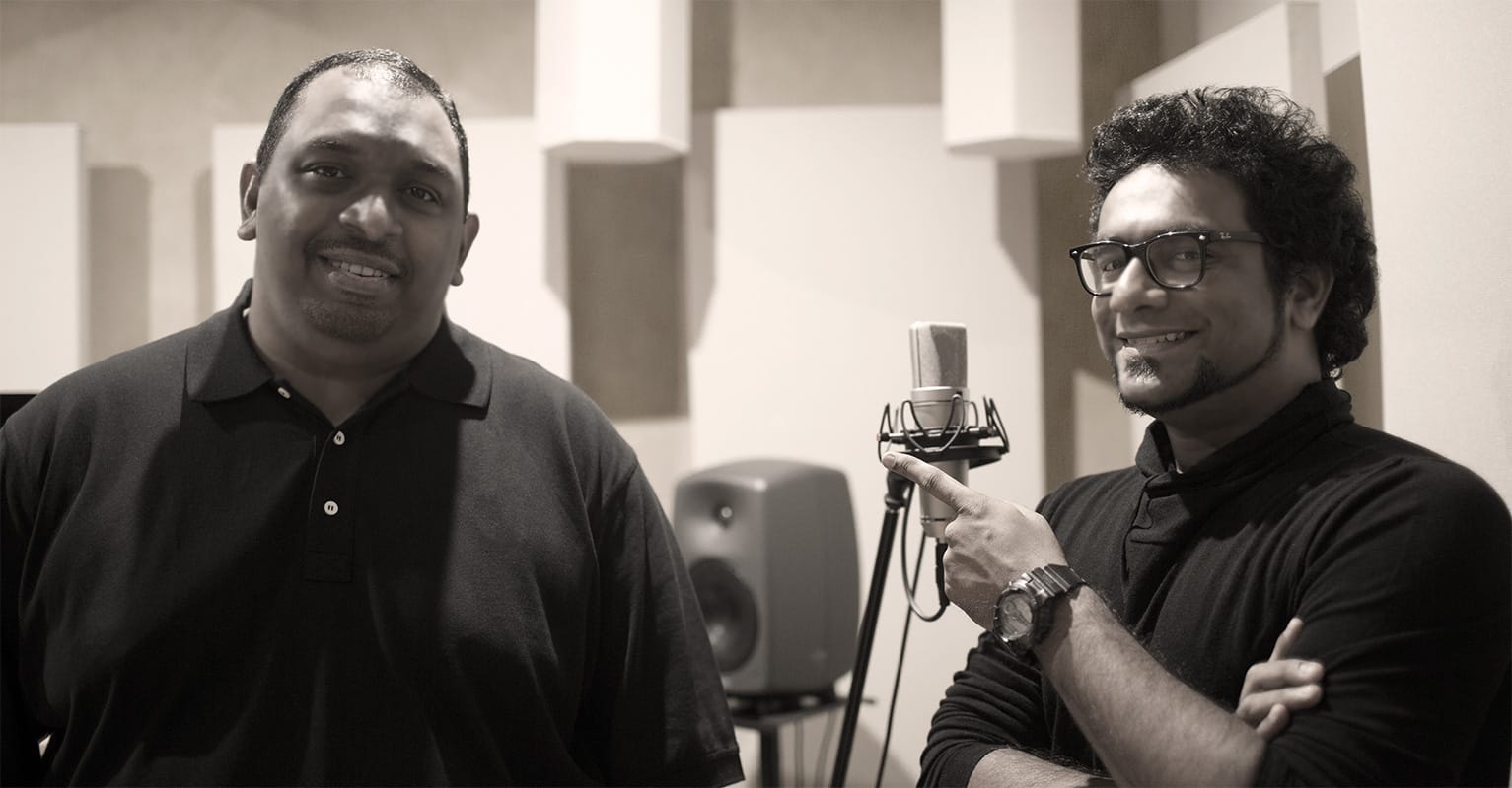 Recording session with Haricharan on the song Mukile